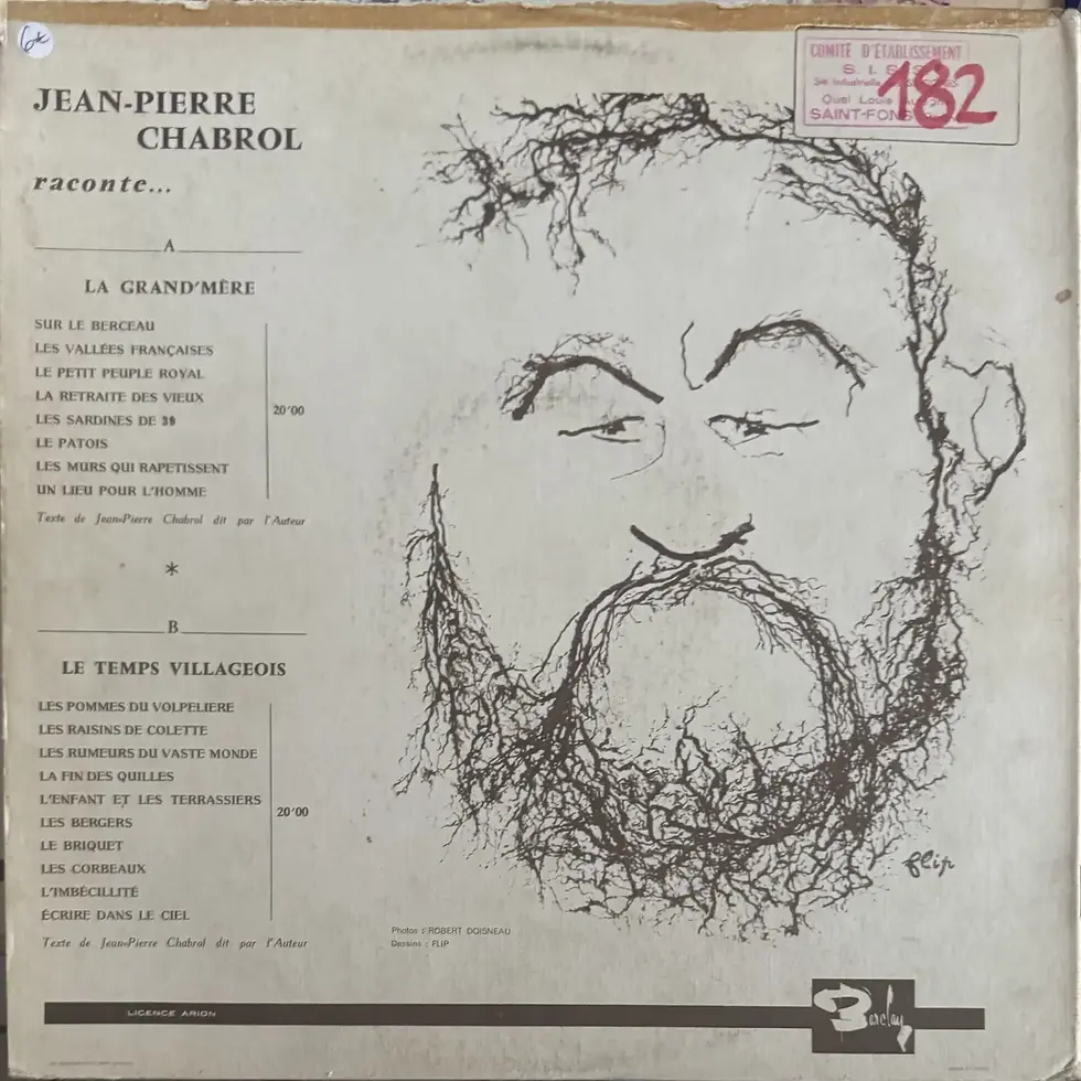 Disque vinyle de Jean-Pierre Chabrol - Raconte... en vente sur www.vinylesandvintage.com