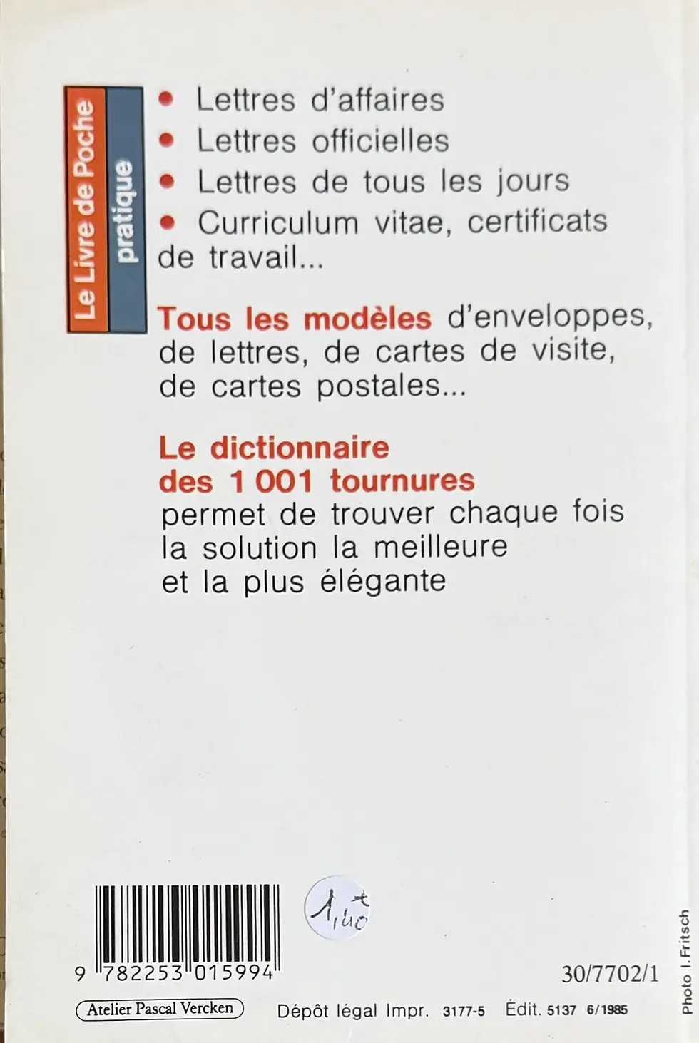 Miniature : Livres de Jean-Yves Dournon - La correspondance pratique | Vinyles & Vintage