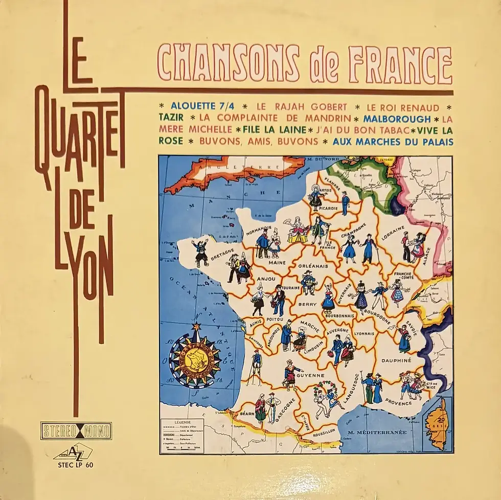 Disque vinyle de Le Quartet De Lyon - Chansons De France | Vinyles & Vintage