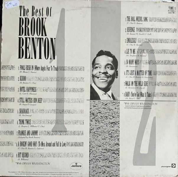 Miniature : Disque vinyle de Brook Benton ‎– The Best Of Brook Benton en vente sur www.vinylesandvintage.com
