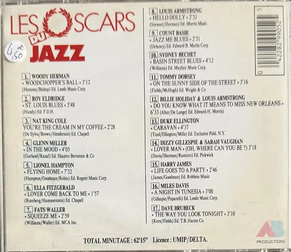 CD Audio de Compilation - Les Oscars Du Jazz | Vinyles & Vintage