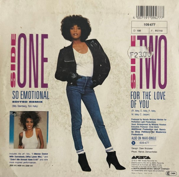 Miniature : Disque vinyle de Whitney Houston - So Emotional en vente sur www.vinylesandvintage.com