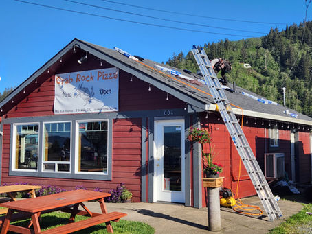 actual photo of roof cleaning