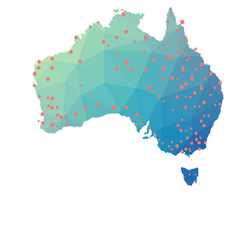 aboriginal countries that Téa&Belle Aboriginal brand has been sent to
