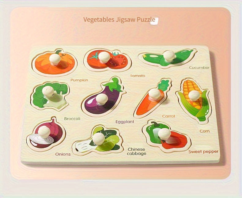 Thumbnail: Montessori early education geometry beginner puzzle board, hand-held fixed board