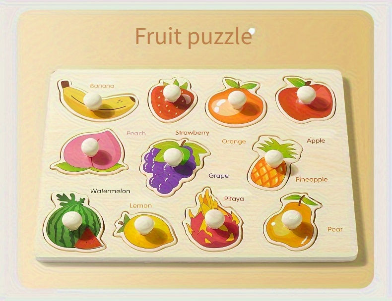 Thumbnail: Montessori early education geometry beginner puzzle board, hand-held fixed board