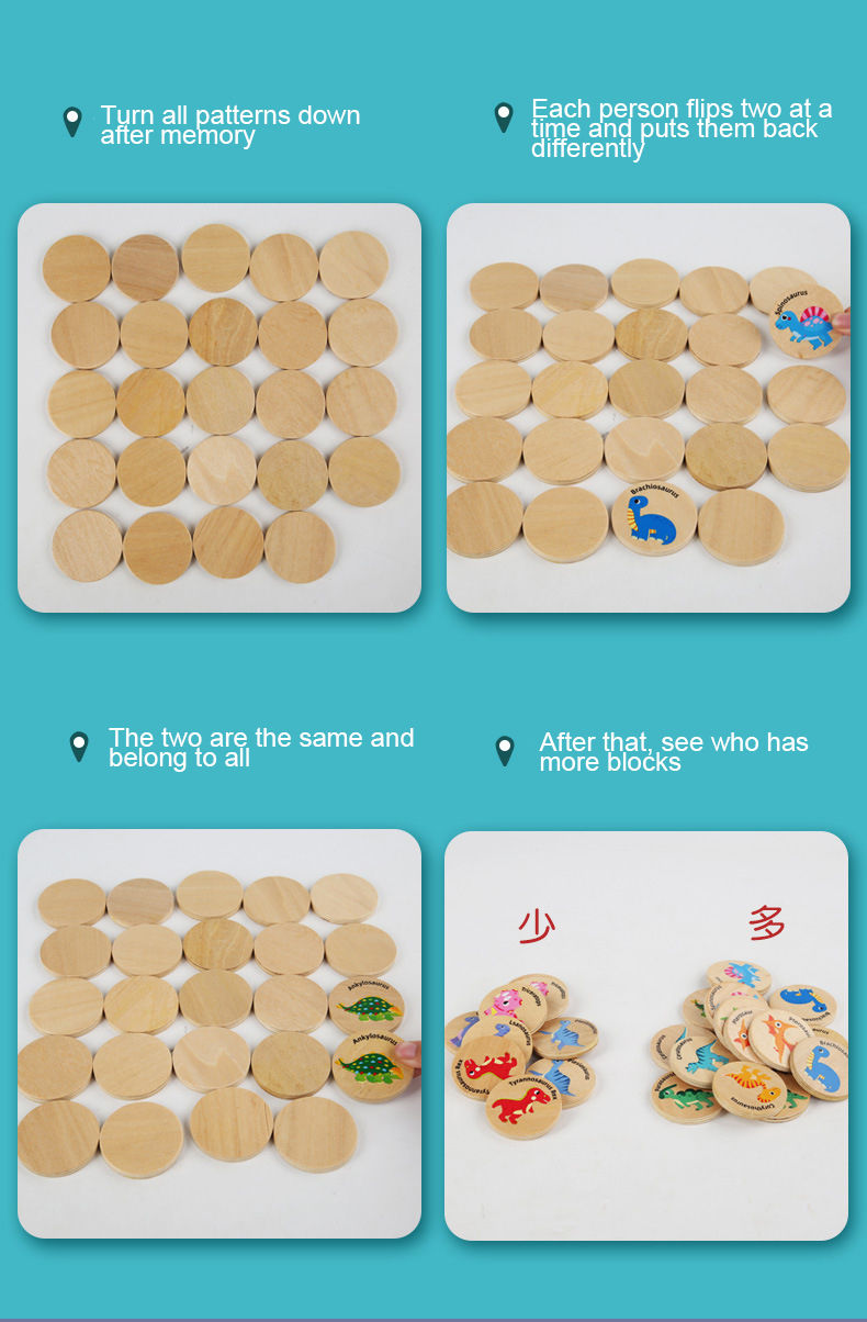 Thumbnail: Montessori Puzzle Matching Toy Cognitive Memory Find The Same Focus Fraining Thi