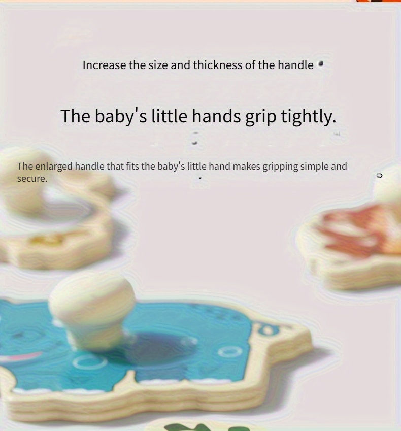Thumbnail: Montessori early education geometry beginner puzzle board, hand-held fixed board
