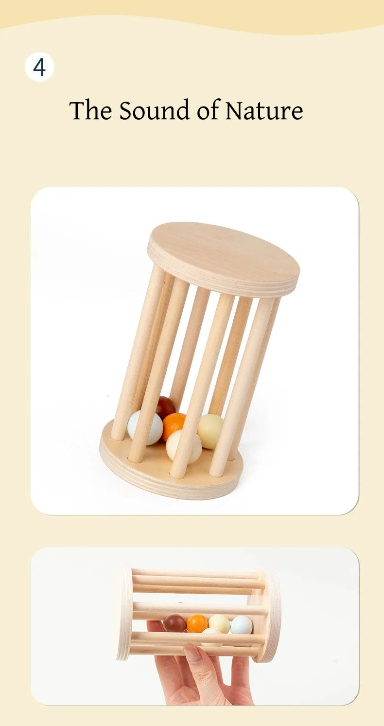 Thumbnail: Baby Musical Instruments Wooden Toys Montessori Percussion Instruments Drut Set 