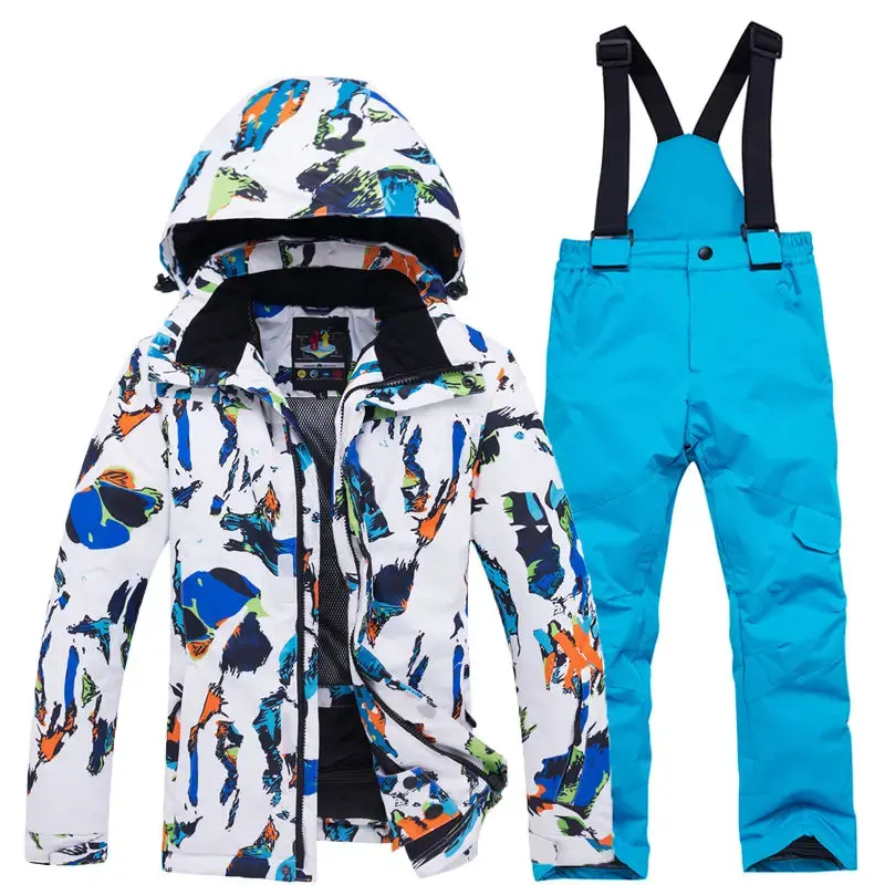 Thumbnail: Thermal Kids Ski Suit Boys Girls Ski Jacket Pants Set Windproof Waterproof