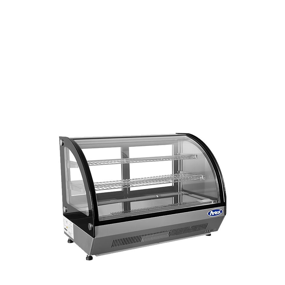 الصورة المصغرة: Atosa 36" Countertop Refrigerator Curved Display Case 4.6 Cu.Ft. - CRDC-46