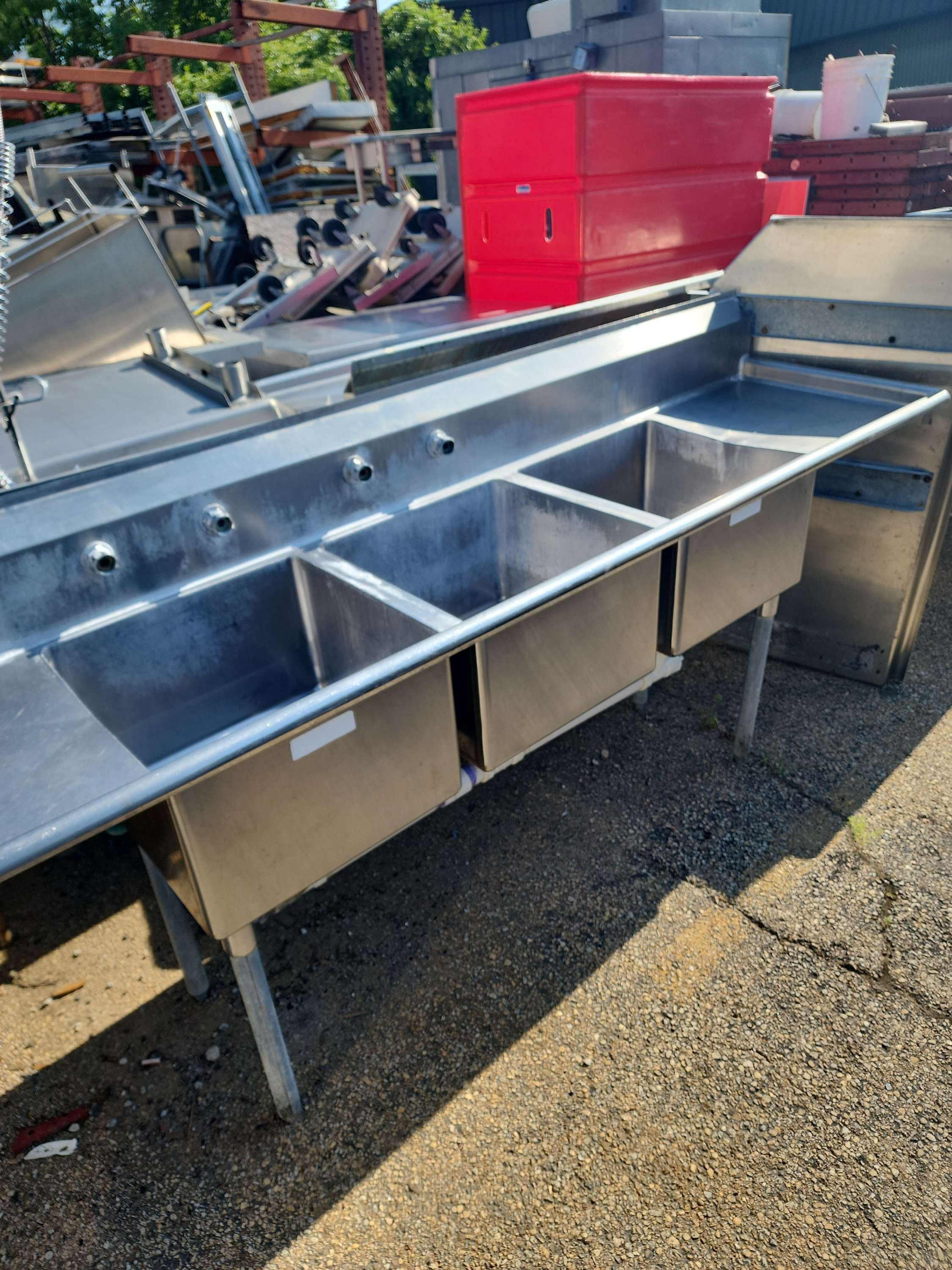 3 Compartment Sink -Stainless Steel - 94" x 24"