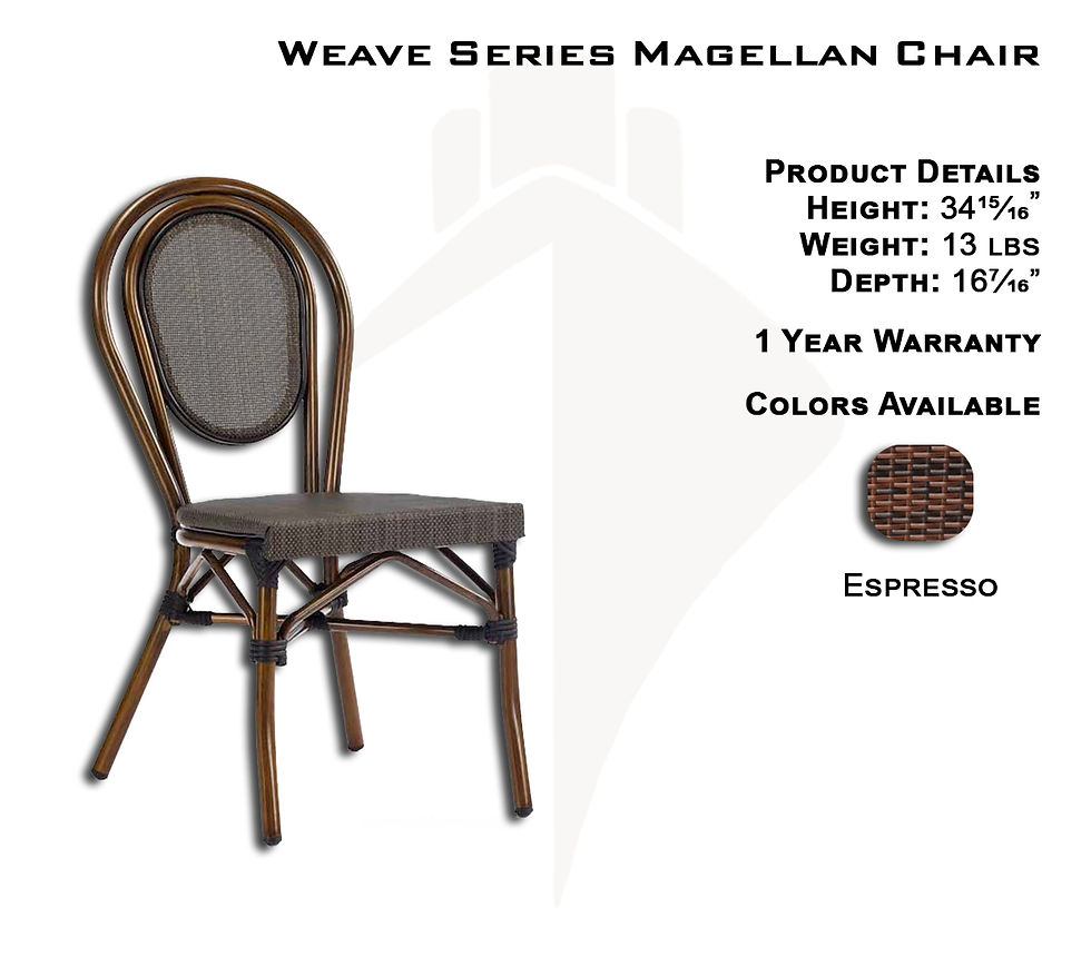 outdoor patio chair with nice back specs