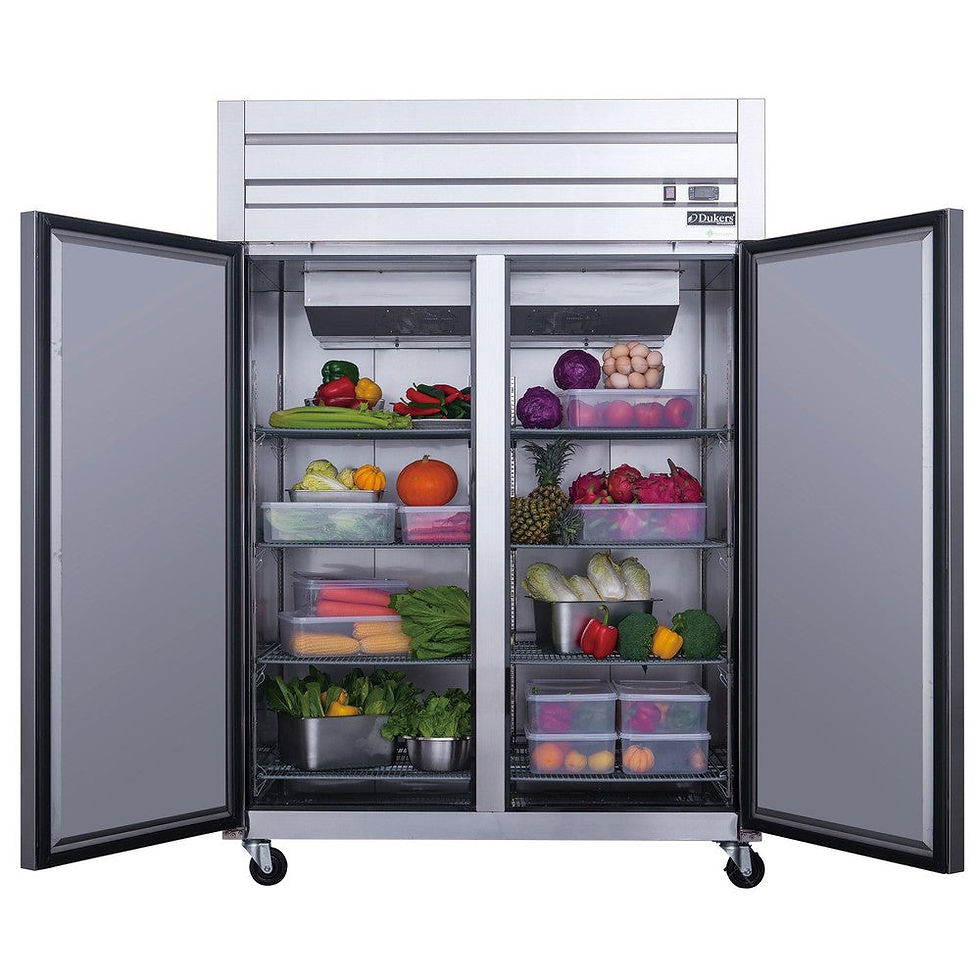 الصورة المصغرة: Dukers Two Stainless Doors Steel Refrigerator - 40.74 cu. ft.