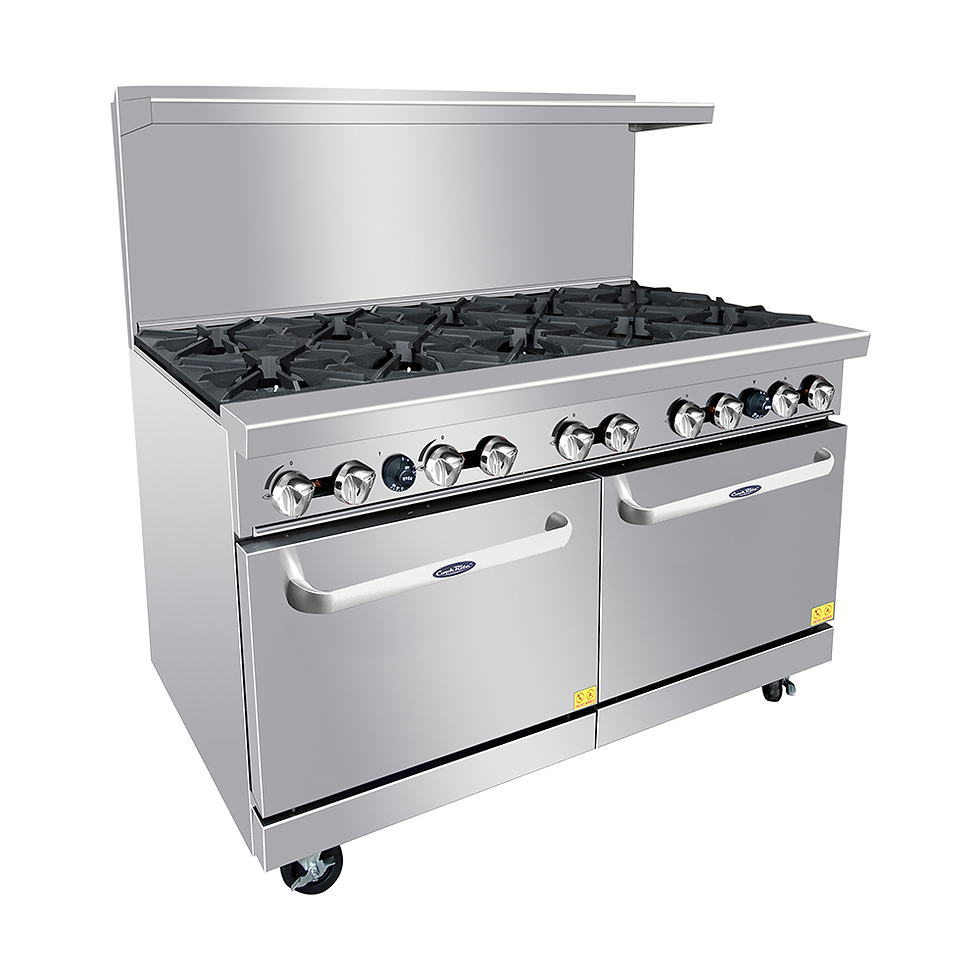 Thumbnail: side view of 10 burner range oven