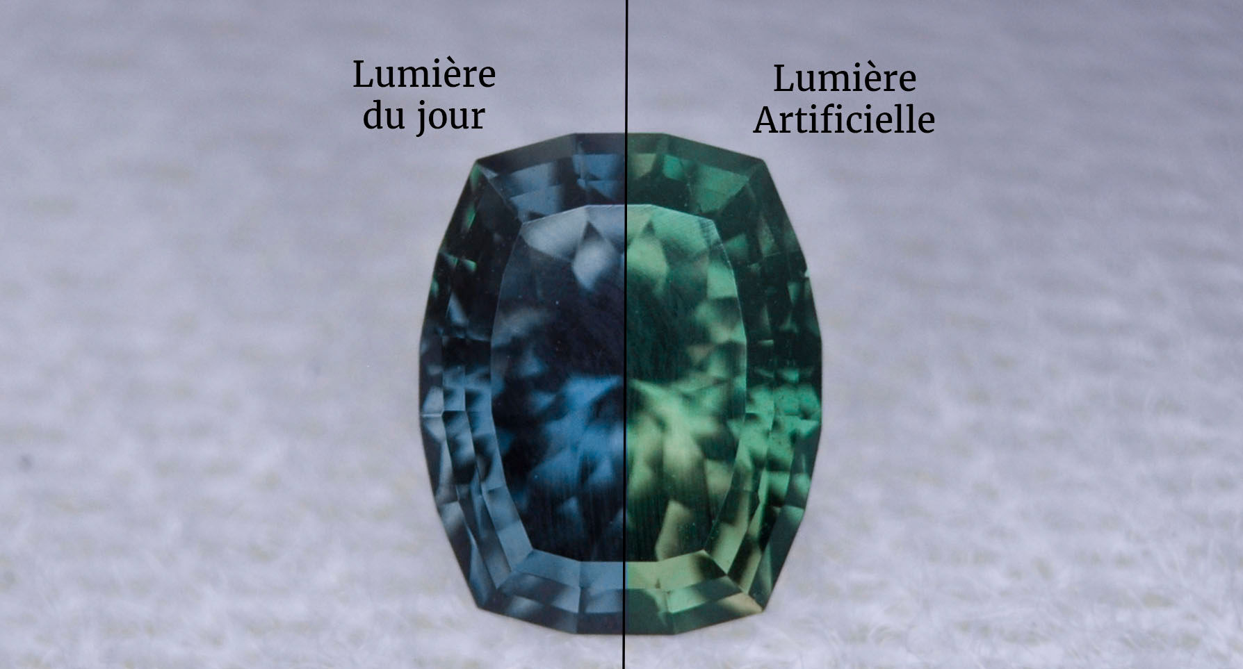 Saphir à changement de couleur 1.23 ct