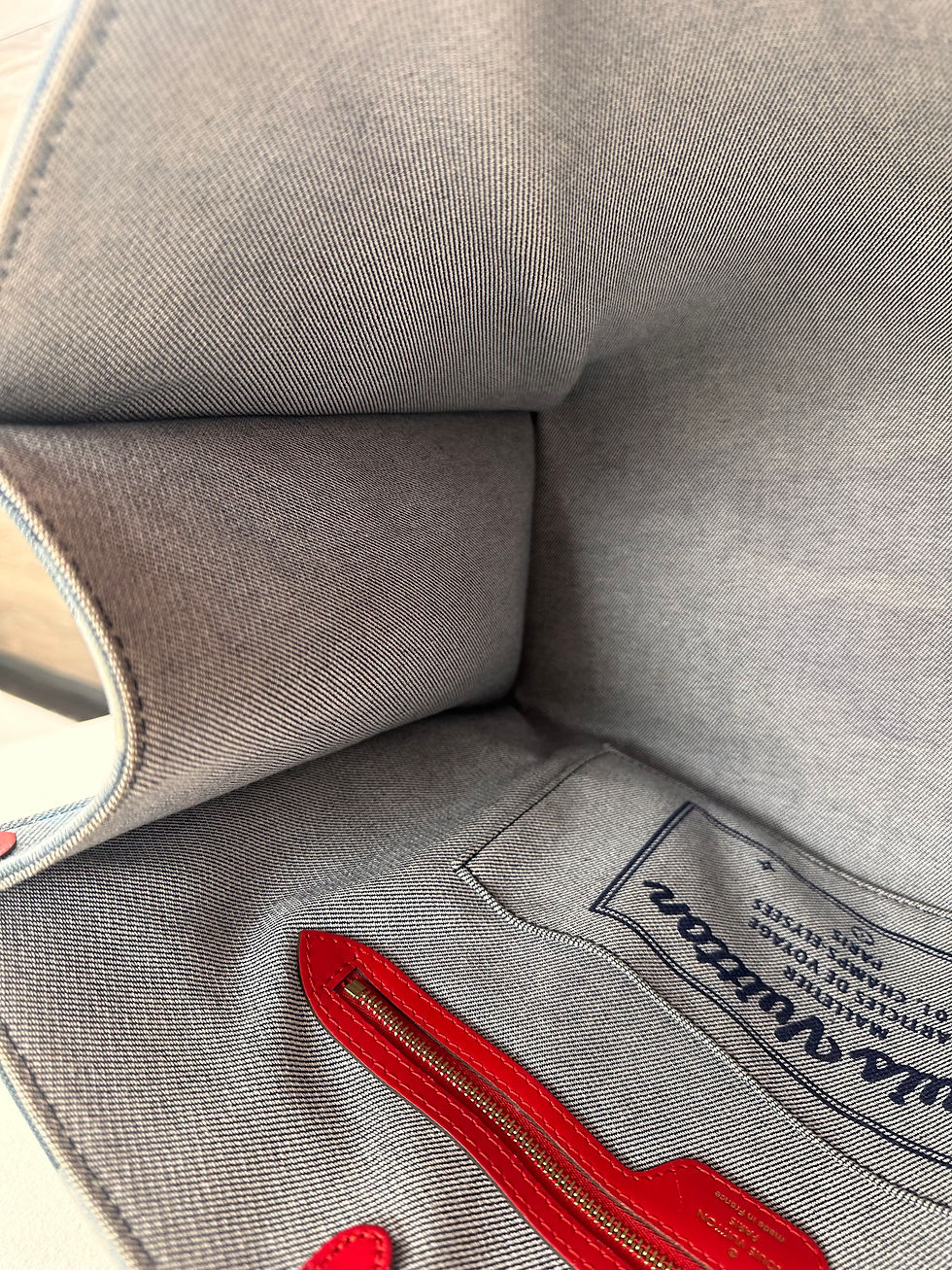 Thumbnail: Louis Vuitton Denim Patchwork OnTheGo GM