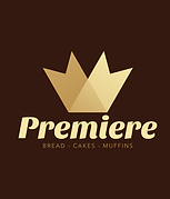 beige logo saying "premiere" on a brown background