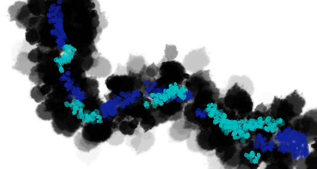 black blue and turquoise color path