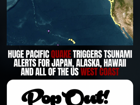 Huge Pacific quake triggers tsunami alerts for Japan, Alaska, Hawaii and all of the US West Coast