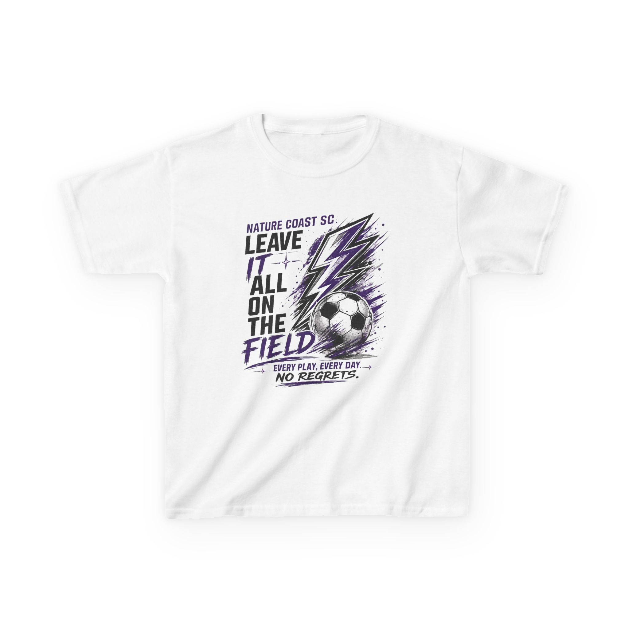 Kids Soccer Tee — "Leave It All On The Field" Youth Soccer Shirt
