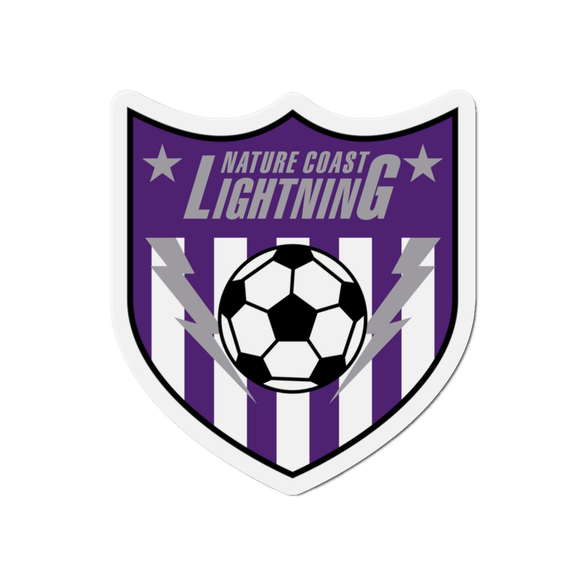 Nature Coast Lightning Soccer Shield Die-Cut Magnet
