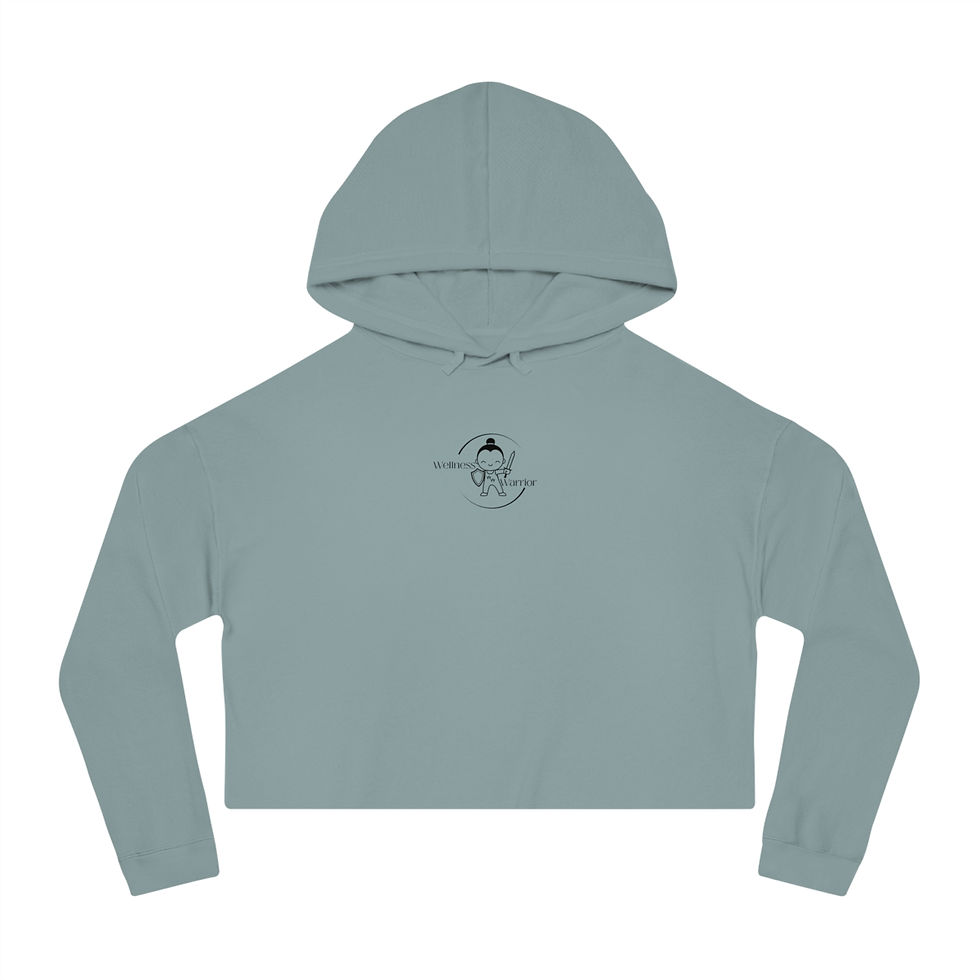 Thumbnail: Wellness Warrior - Women’s Cropped Hooded Sweatshirt
