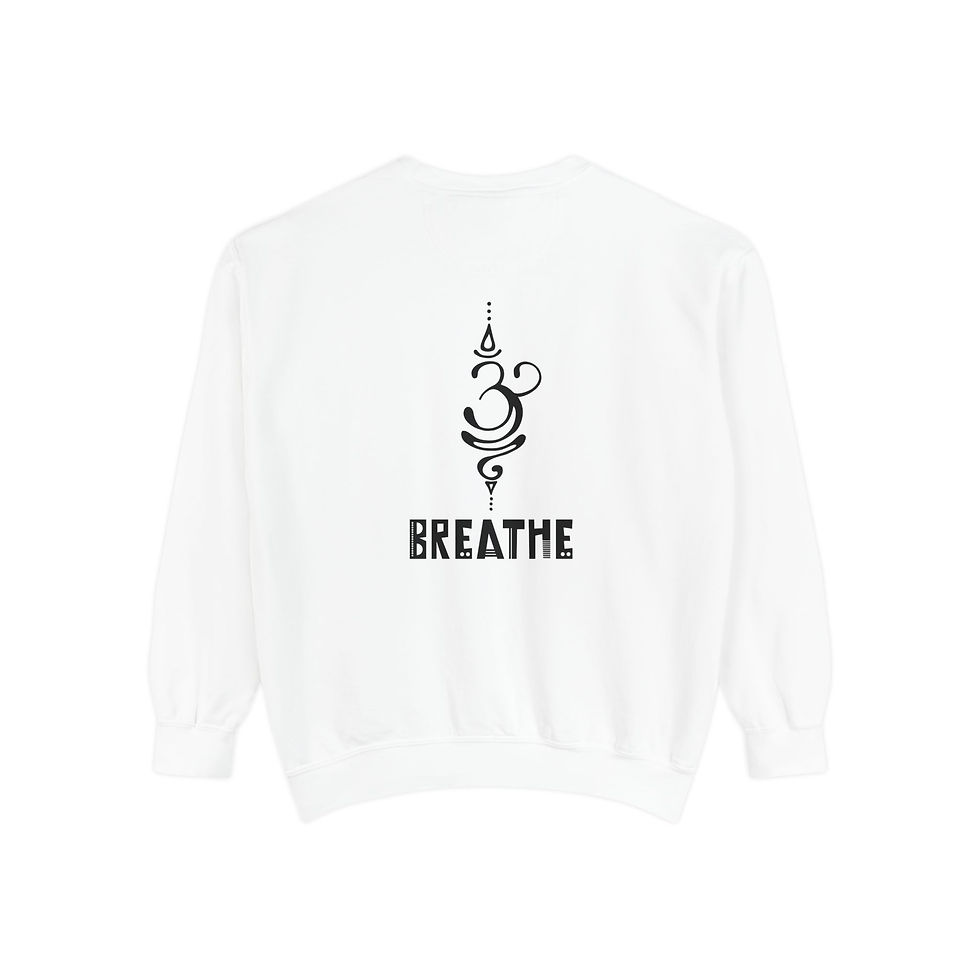 Thumbnail: Unisex Garment-Dyed Sweatshirt Sanskrit Breathe