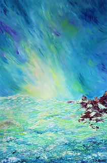 Diana Durantel — Fountain of Light — Oil on canvas — Light and Creation — Epiphany Art