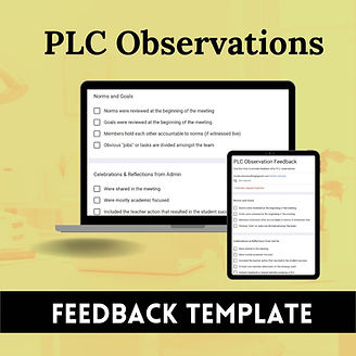 PLC Feedback Template