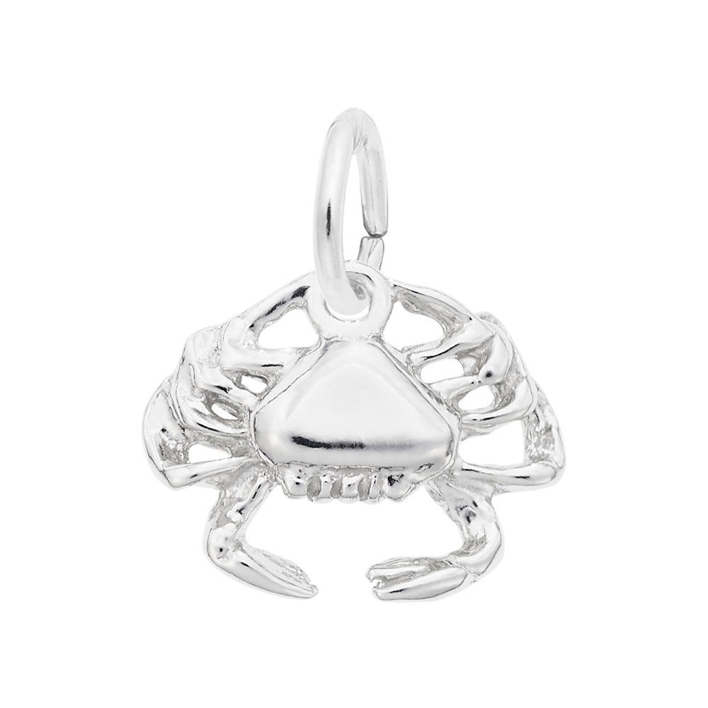 Crab Accent Charm in Silver or Gold