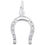 Thumbnail: Horseshoe Charm in Silver or Gold