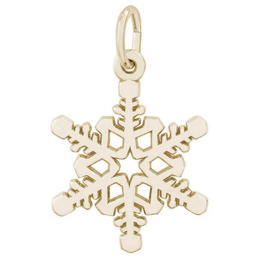Thumbnail: Snowflake Charm in Silver or Gold, Rembrandt