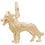 Thumbnail: German Shepherd Dog Charm in Silver or Gold