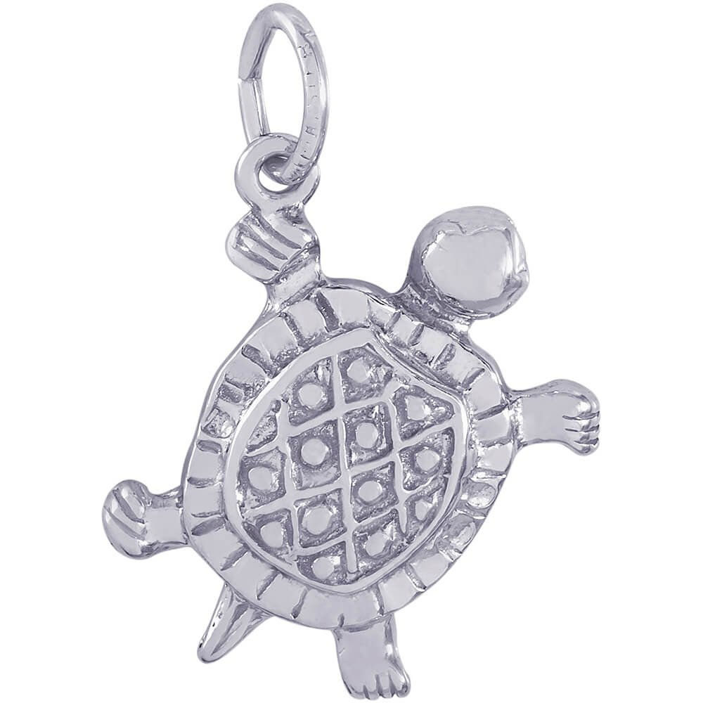 Turtle Charm in Silver or Gold