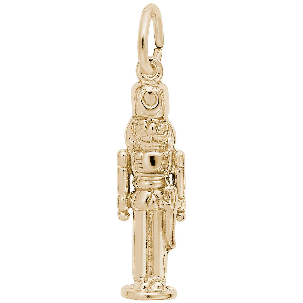 Thumbnail: Nutcracker Soldier Charm in Silver or Gold, Rembrandt
