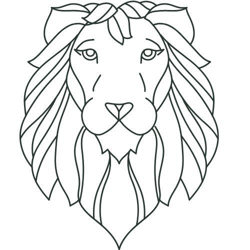 A male lion present in the Inkosi Aluminium and Glass logo