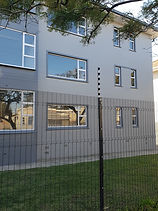 Aluminium windows in a new development building