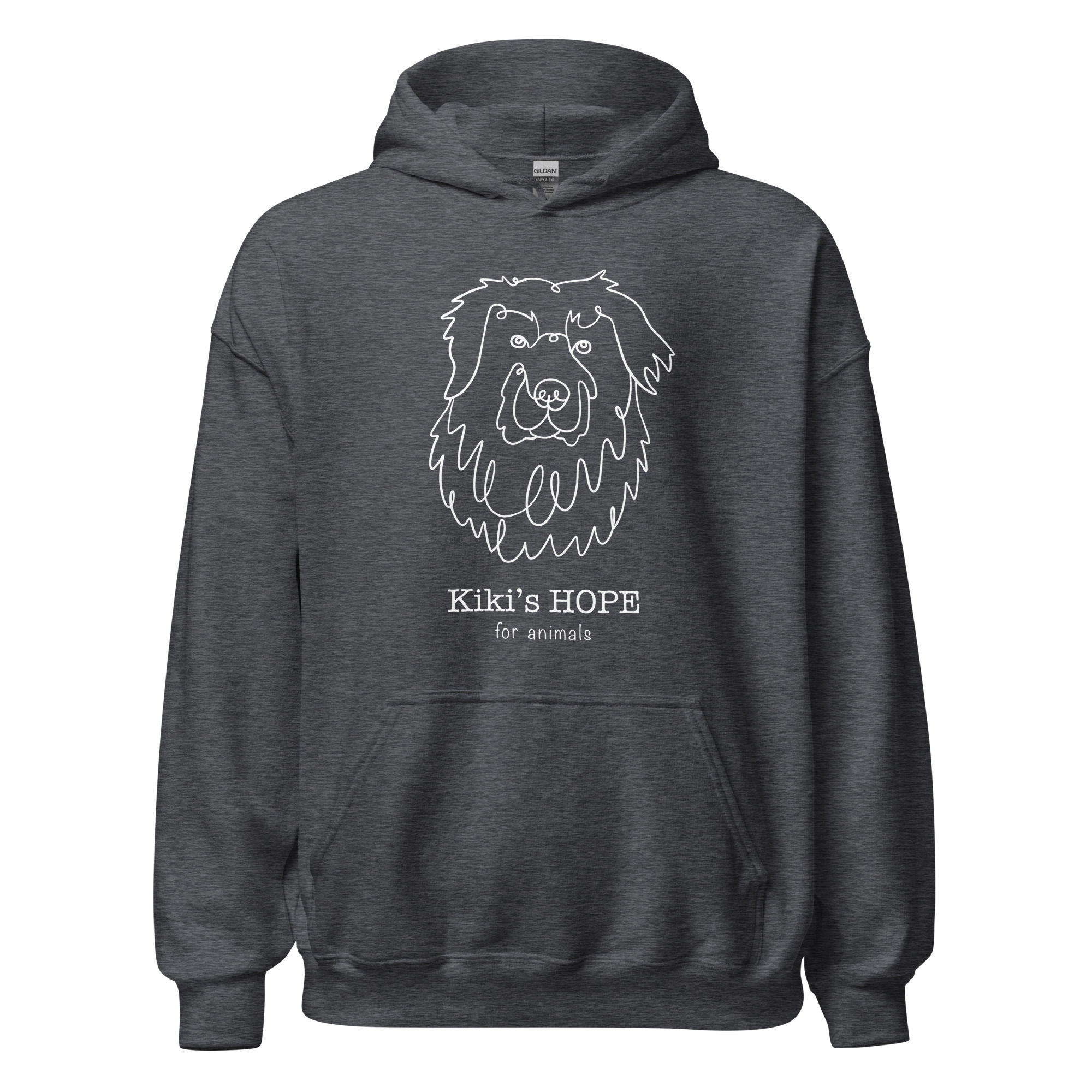 Rocky Minimalist Line Drawing Dark Unisex Hoodie
