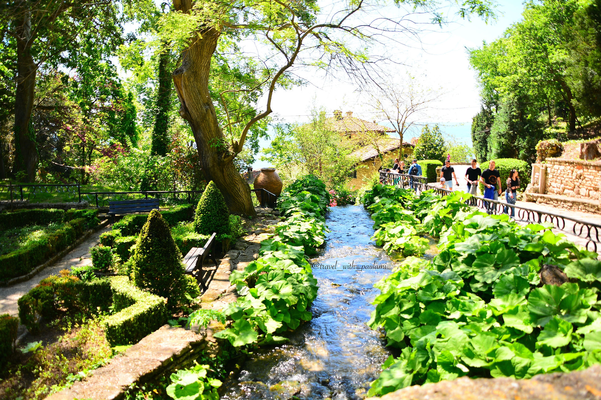 Balchik palace complex stream