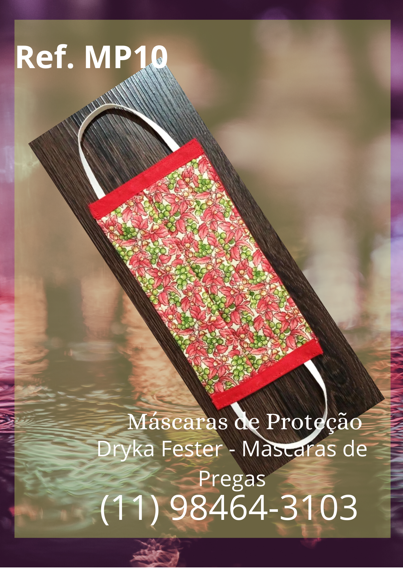 máscaras com pregas