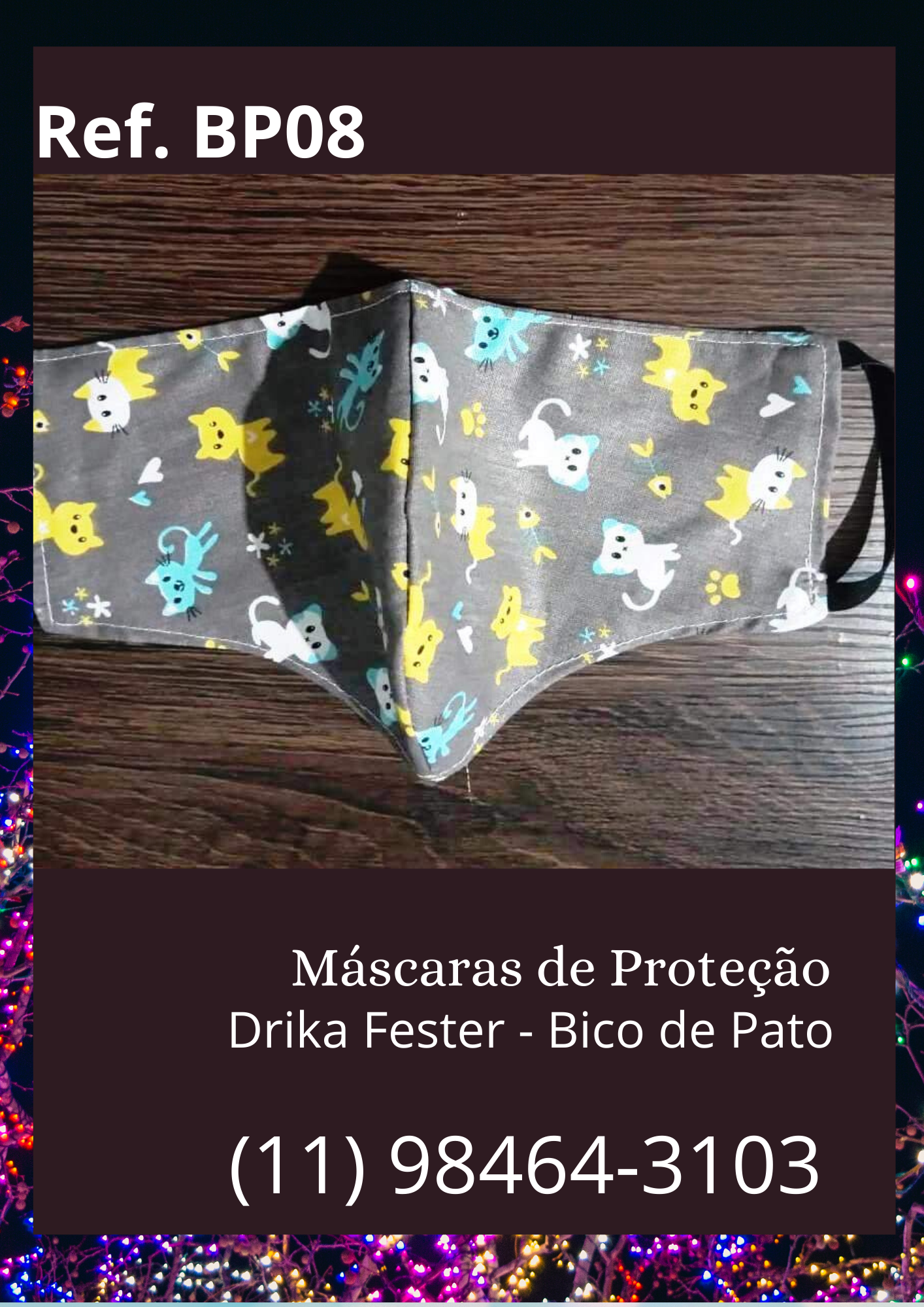Máscara de proteçã oPersonalizadas pets.