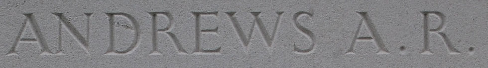 Alan's name on the wall at Villers-Bretonneux Memorial, France Taken by: L. Rutherford