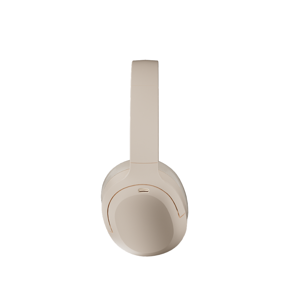 Miniatura: Fone de ouvido over-ear bege lateral