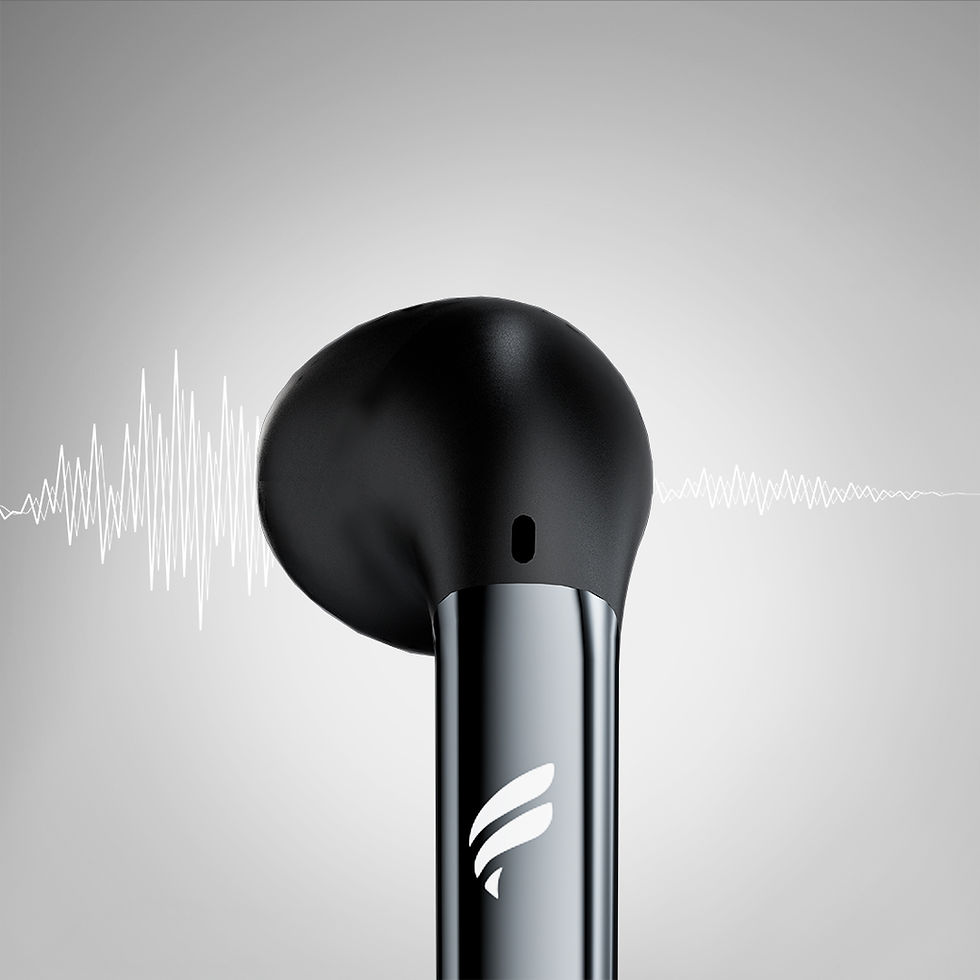 Miniatura: Fone de ouvido HALLOW X2 com ondas de som.