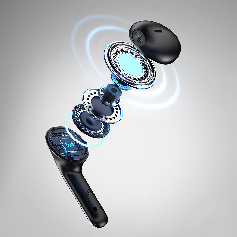 Miniatura: Fone Bluetooth HALLOW X2 em partes