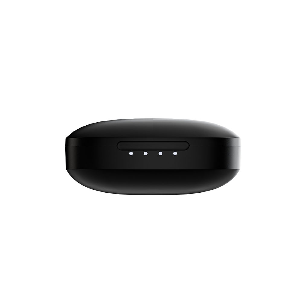 Miniatura: Estojo de carregamento preto com luzes indicadoras