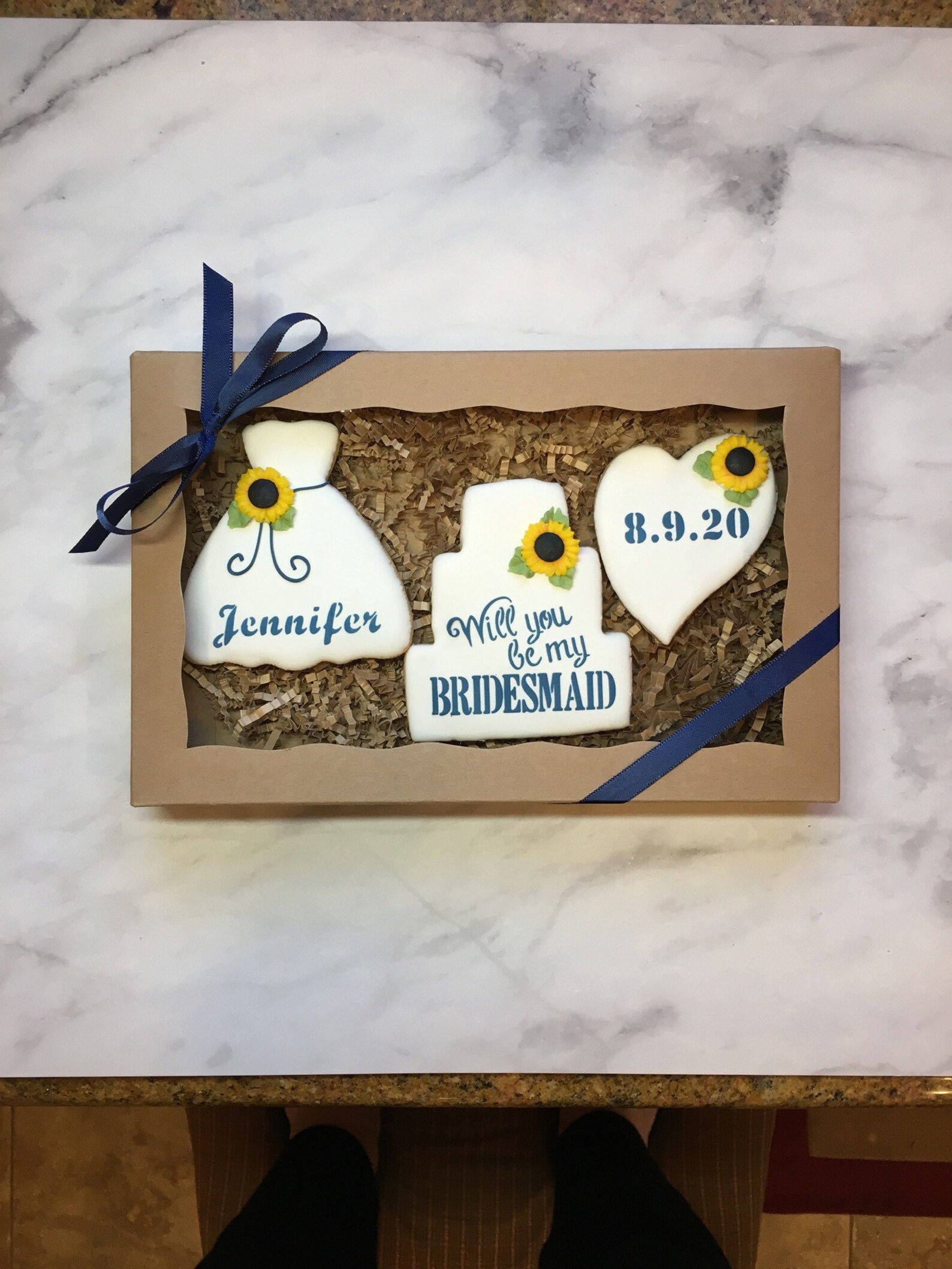 Sunflower Bridesmaid Proposal Gift Box