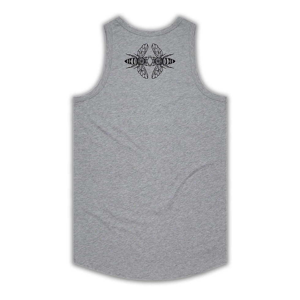 Thumbnail: BEE FLOWER Grey Marle Singlet