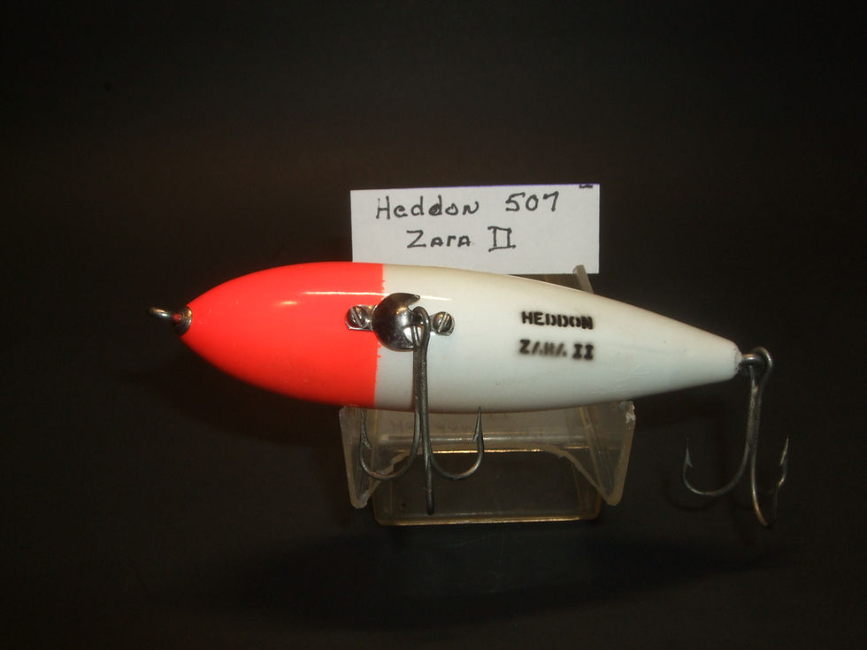 Thumbnail: vintage heddon zara II lure red / white
